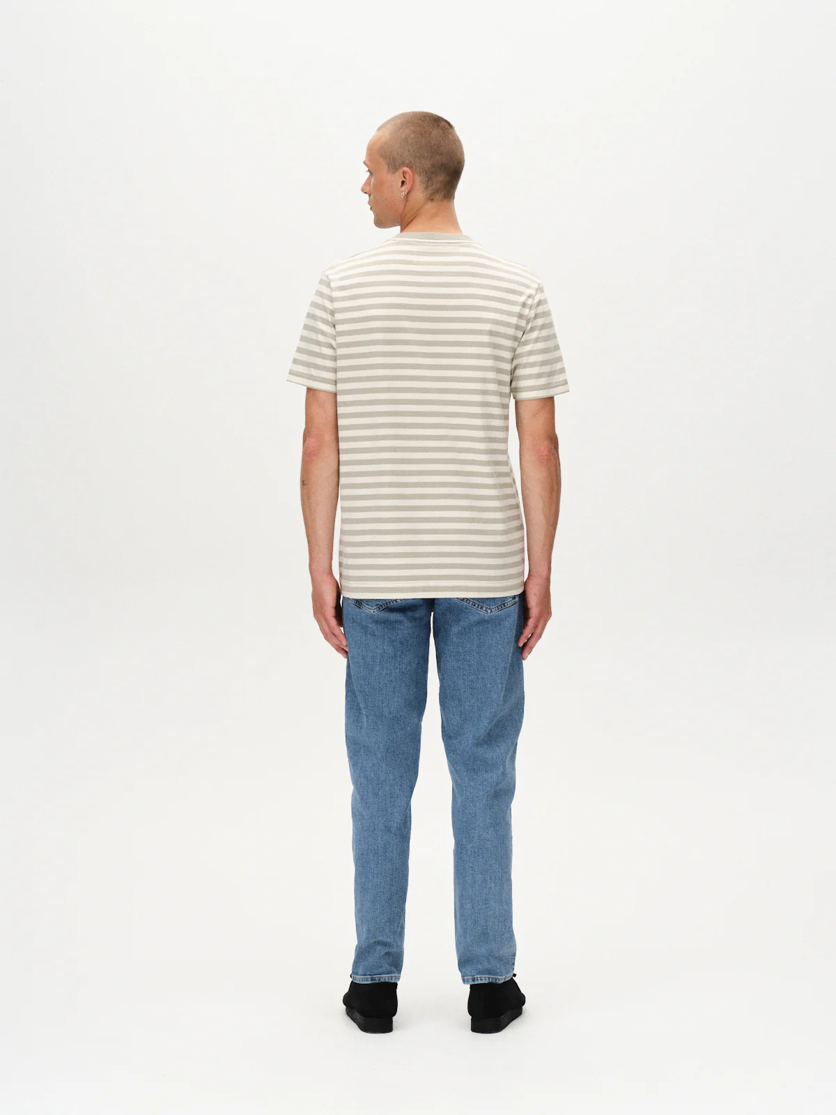 GABdune Logo Stripes SS GOTS - Green Stripe - Image 4