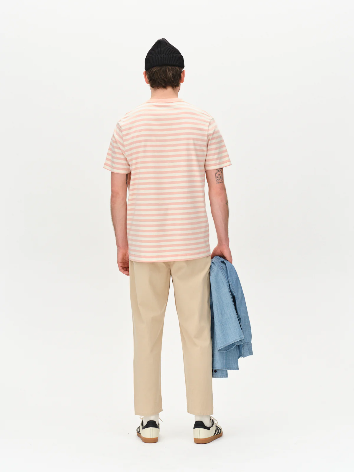 GABdune Logo Stripes SS GOTS - Rose Stripes - Image 4
